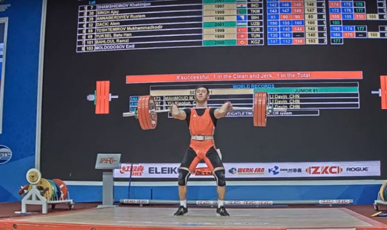 Чемпионат Азии по тяжелой атлетике: Бекжан Нурдинов занял 8 место